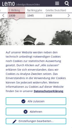 Vorschau der mobilen Webseite www.dhm.de, Der Zweite Weltkrieg
