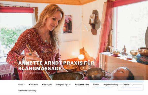 Vorschau von www.klangmassage-annettearndt.de, Klangmassage Annette Arndt