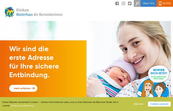 Vorschau von www.mutterhaus.de, Klinikum Mutterhaus der Borromäerinnen