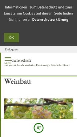 Vorschau der mobilen Webseite www.landwirtschaft-bw.info, Informationssystem Weinbau