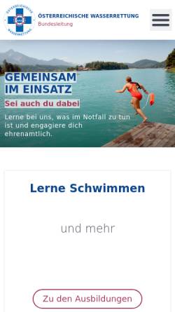 Vorschau der mobilen Webseite www.owr.at, Österreichische Wasser-Rettung - Landesverband Vorarlberg