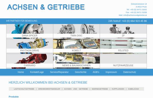 Vorschau von www.achsenundgetriebe.at, Achsen & Getriebe GmbH