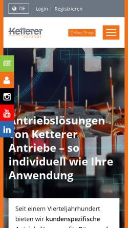 Vorschau der mobilen Webseite www.ketterer.de, B. Ketterer Söhne GmbH & Co. KG