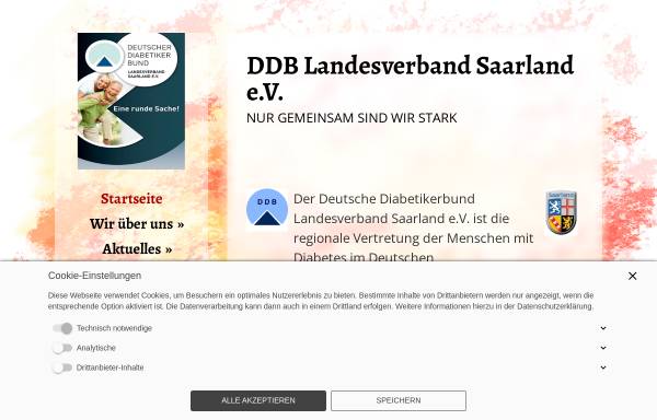 Vorschau von www.diabetiker-saar.de, DDB Deutscher Diabetiker Bund