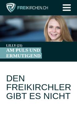 Vorschau der mobilen Webseite freikirchen.ch, Verband Evangelischer Freikirchen und Gemeinden in der Schweiz