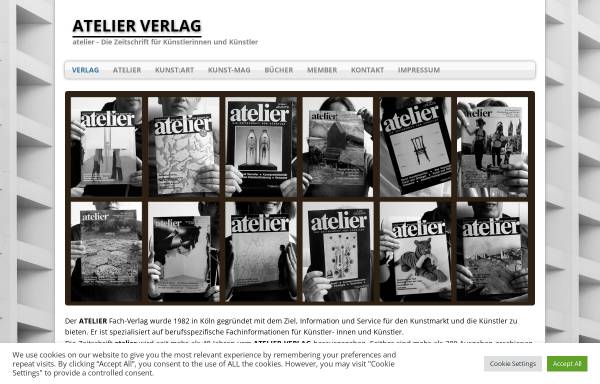 Vorschau von www.atelier-verlag.de, Atelier: Die Fachzeitschrift für bildende Künstler