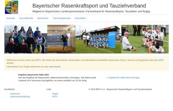 Vorschau von www.brtv.de, Bayerischer Rasenkraftsport und Tauziehverband e.V.