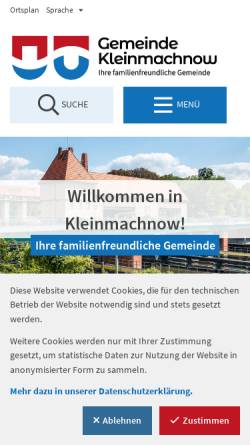 Vorschau der mobilen Webseite www.kleinmachnow.de, Kleinmachnow