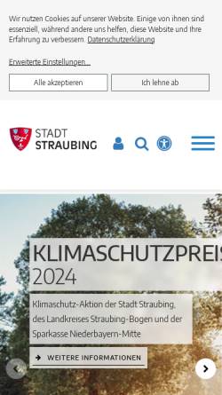 Vorschau der mobilen Webseite www.straubing.de, Stadt Straubing