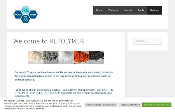 Vorschau von repolymer.de, Repolymer Handelsgesellschaft mbH