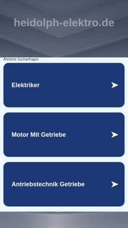 Vorschau der mobilen Webseite www.heidolph-elektro.de, Heidolph Elektro GmbH & Co. KG