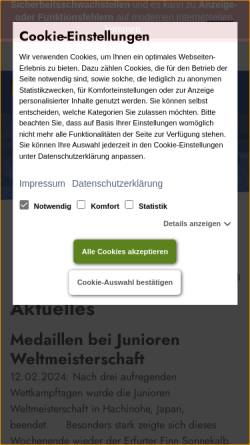Vorschau der mobilen Webseite www.desg.de, Deutsche Eisschnellauf-Gemeinschaft e.V.