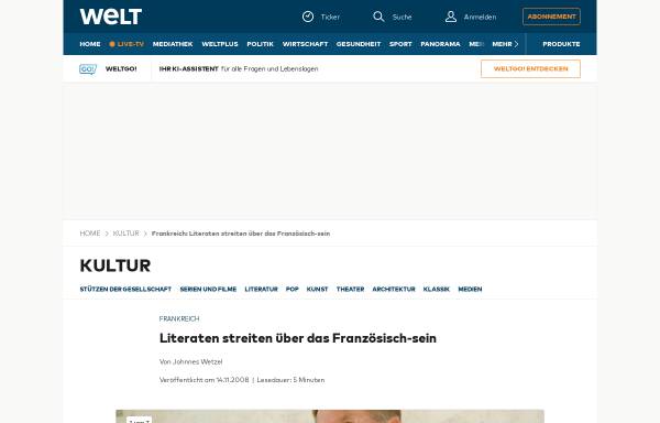 Literaten streiten über das Französisch-sein