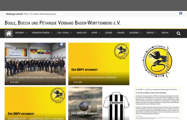 Vorschau von www.petanque-bw.de, Boule, Boccia und Pétanque Verband Baden-Württemberg e.V.