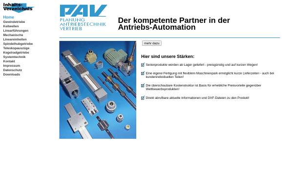 Vorschau von www.pav-antriebstechnik.de, PAV GmbH