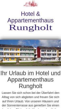 Vorschau der mobilen Webseite www.helgoland-rungholt.de, Haus Rungholt