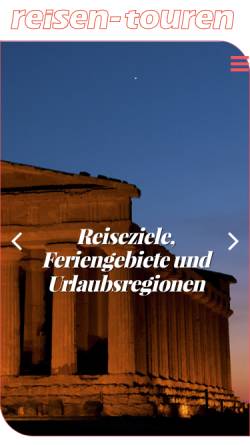 Vorschau der mobilen Webseite www.reisen-touren.net, Reisen-Touren [Gesellschaft für PACS mbH]