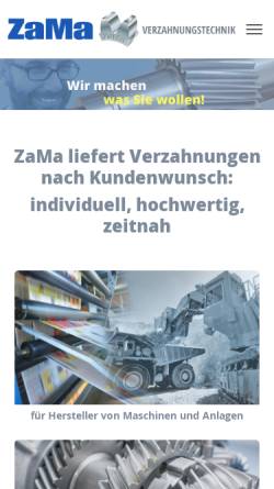 Vorschau der mobilen Webseite www.zama.de, ZaMa GmbH