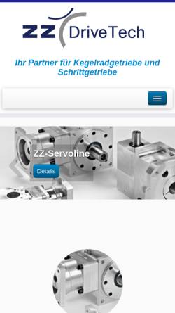 Vorschau der mobilen Webseite www.zzdrivetech.com, ZZ-Antriebe GmbH