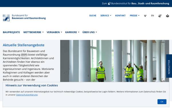 Vorschau von www.bbr.bund.de, Bundesamt für Bauwesen und Raumordnung (BBR)