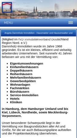 Vorschau der mobilen Webseite www.dammholz-immobilien.de, Dammholz Immobilien