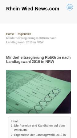 Vorschau der mobilen Webseite www.landtagswahl-2010-nrw.de, Landtagswahl NRW - Warum wählst du?