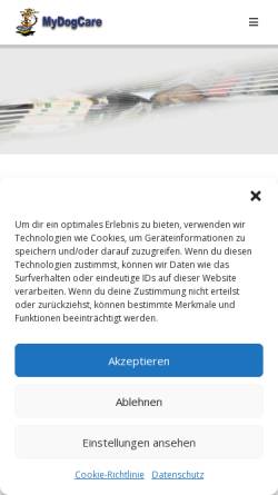Vorschau der mobilen Webseite www.mydogcare.ch, My Dog Care