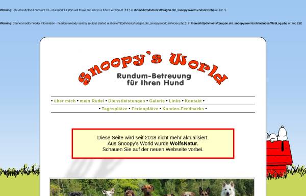 Vorschau von www.snoopysworld.ch, Snoopys World