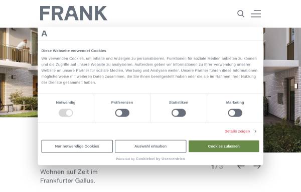 Vorschau von www.frankgruppe.de, Firmengruppe Frank