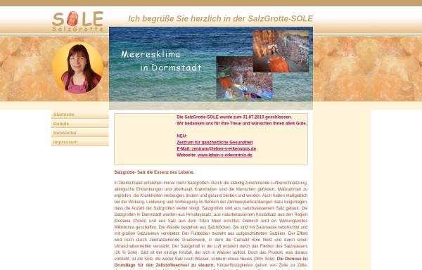 Vorschau von www.salzgrotte-sole.de, SalzGrotte-SOLE