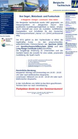 Vorschau der mobilen Webseite www.yacht-schule.de, Bergische Yachtschule