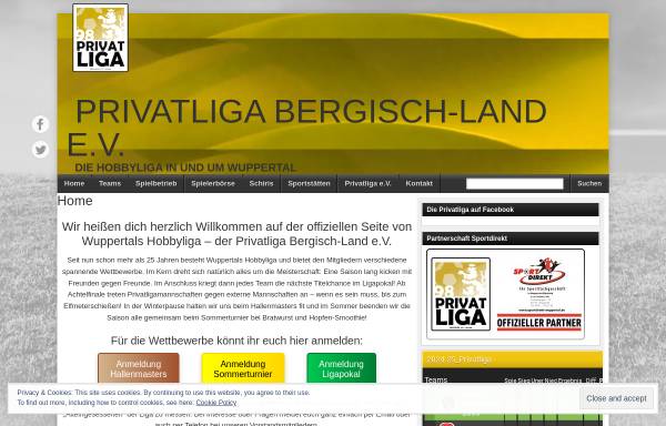 Vorschau von www.privatliga.de, Privatliga Bergisch-Land e.V.