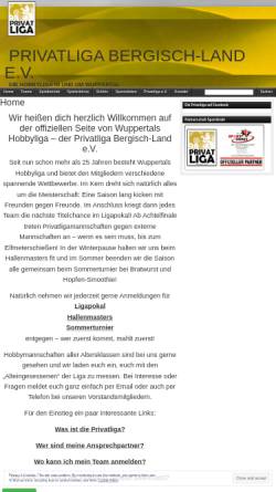 Vorschau der mobilen Webseite www.privatliga.de, Privatliga Bergisch-Land e.V.