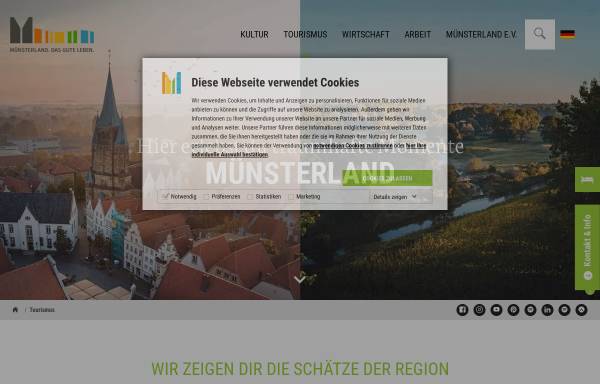 Vorschau von www.muensterland-tourismus.de, Urlaub im Münsterland