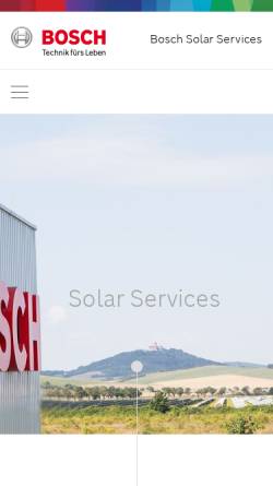 Vorschau der mobilen Webseite www.bosch-solarenergy.de, Bosch Solar Energy AG