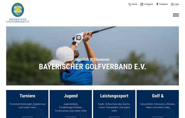 Vorschau von www.bayerischer-golfverband.de, Bayerischer Golfverband