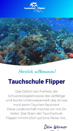 Vorschau der mobilen Webseite www.tauchschule-flipper.de, Tauchschule Flipper