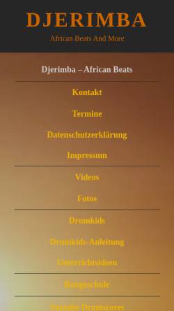 Vorschau der mobilen Webseite djerimba.de, Djerimba
