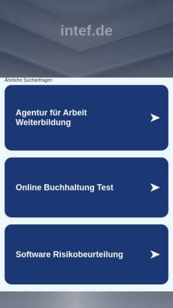 Vorschau der mobilen Webseite www.intef.de, Institut für Neue Technische Form