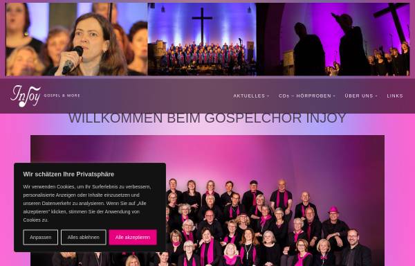 Vorschau von www.gospelchor-injoy.de, Injoy Gospelchor Eilshausen