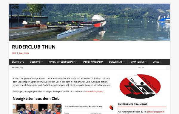 Vorschau von www.ruderclub-thun.ch, Ruder-Club Thun