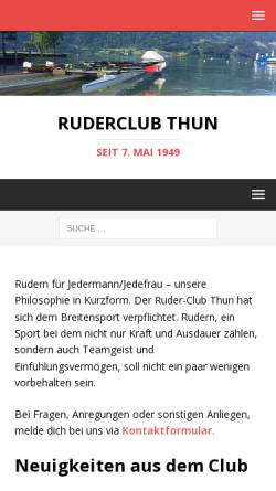 Vorschau der mobilen Webseite www.ruderclub-thun.ch, Ruder-Club Thun