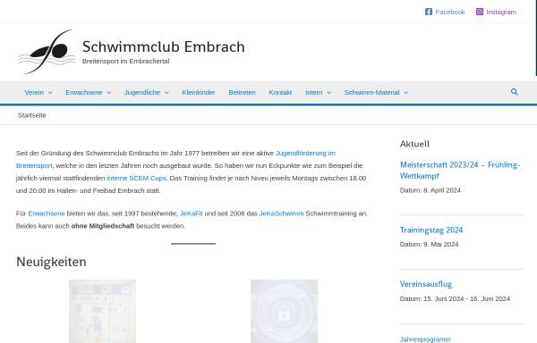 Vorschau von www.scembrach.ch, Schwimmclub Embrach