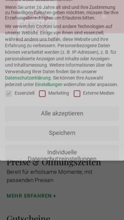Vorschau der mobilen Webseite www.kurhessen-therme.de, Kurhessen-Therme