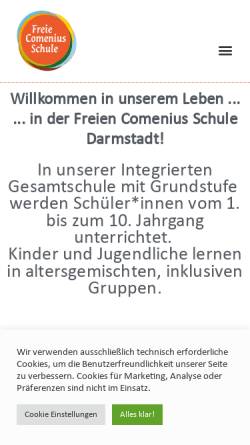 Vorschau der mobilen Webseite www.fcs-da.de, Freie Comenius Schule Darmstadt