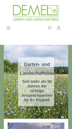 Vorschau der mobilen Webseite www.demel-galabau.de, Demel Garten- und Landschaftsbau