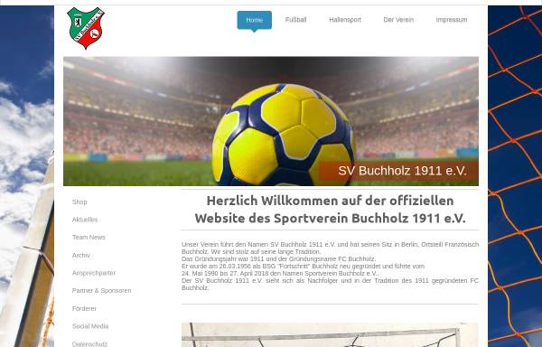 Vorschau von www.sv-buchholz.de, SV Buchholz e.V.