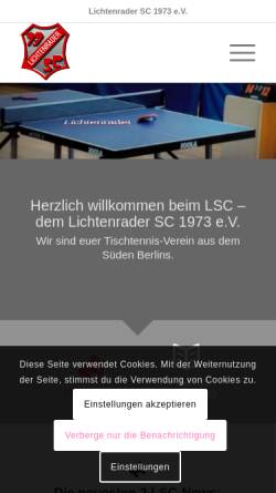 Vorschau der mobilen Webseite www.lsc-berlin.de, Lichtenrader SC
