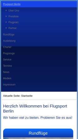 Vorschau der mobilen Webseite www.flugsport-berlin.de, Flugsport-Berlin - Ralf Pandel