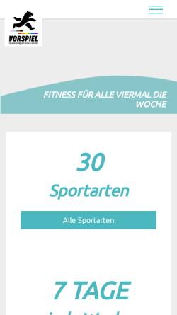 Vorschau der mobilen Webseite www.vorspiel-berlin.de, Vorspiel - Sportverein für Schwule und Lesben Berlin e.V.